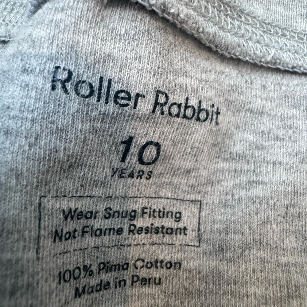 Roller Rabbit Kids Hathi Pajamas TOP ONLY Blue Elephant Gray 10